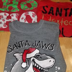 Christmas tee shirt bundle Girls XL-Junior S